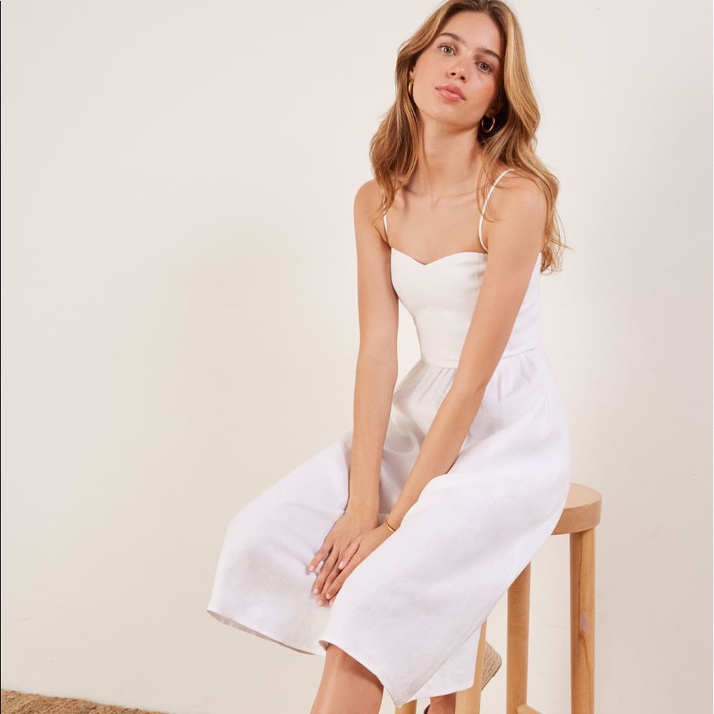 Reformation Olivia linen midi dress
